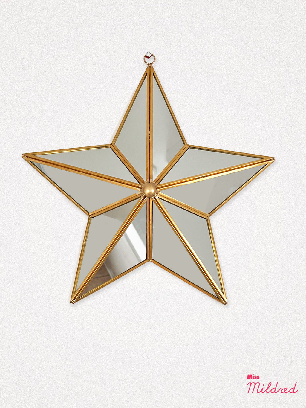 Gold Framed Star Mirror - 35cm