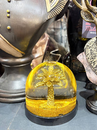 Klevering Gold Palm Tree Wonderball Snow Globe Dome