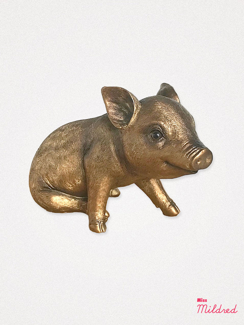 Piggy Money Box - Bronze Gold