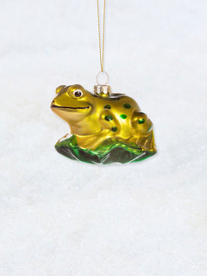 Christmas Decoration -  Frog on a leaf