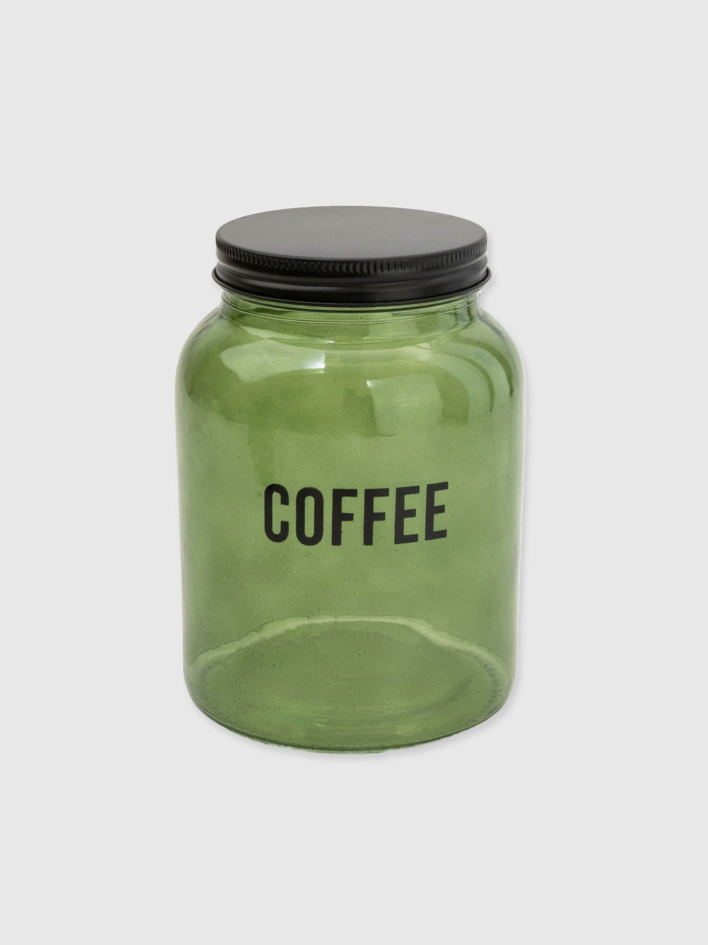 Green Glass Storage Jar - Coffee