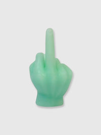 Giving The Finger Hand Candle - Mint Green