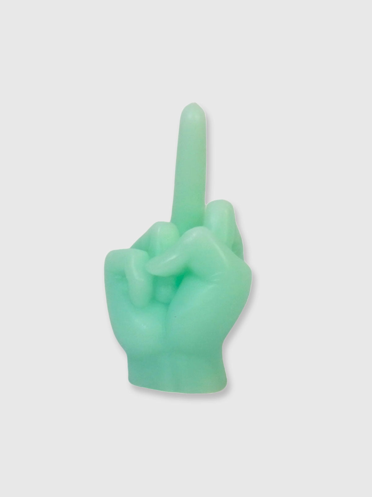 Giving The Finger Hand Candle - Mint Green