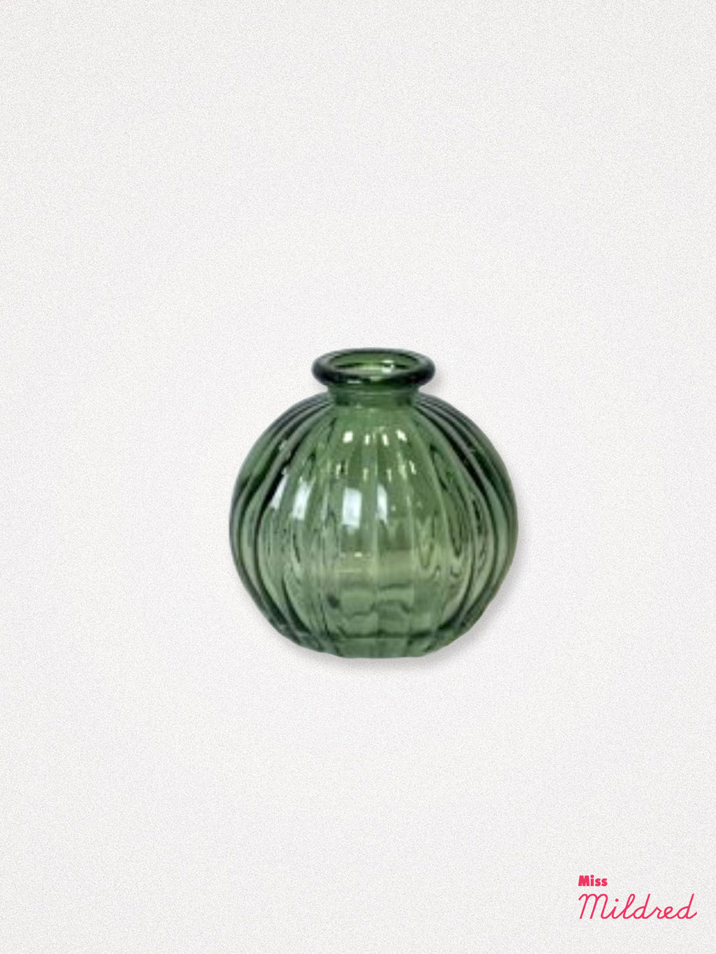 Green Glass Bud Vase - 8cm