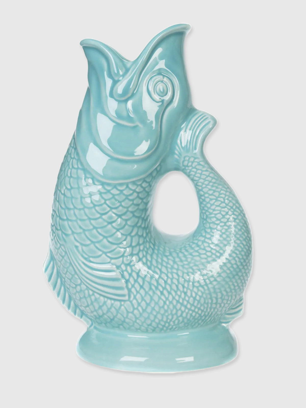 Gurgly Glug Jug Vase Extra Large - Duck Egg Blue