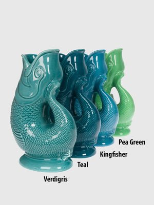 Gurgly Glug Jug Vase Extra Large - Teal