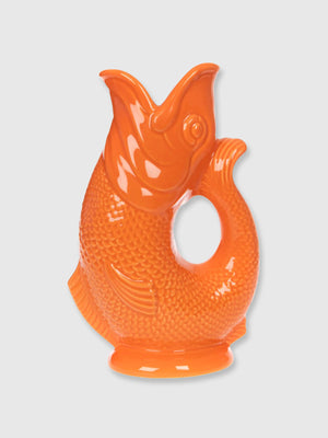 Gurgly Glug Jug Vase Large - Orange