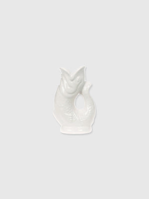 Gurgly Glug Jug Vase Mini Small - Cotton White