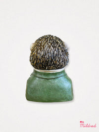 Hedgehog Bust Statue - 18cm