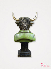 Highland Cow Statue Bust - 25cm