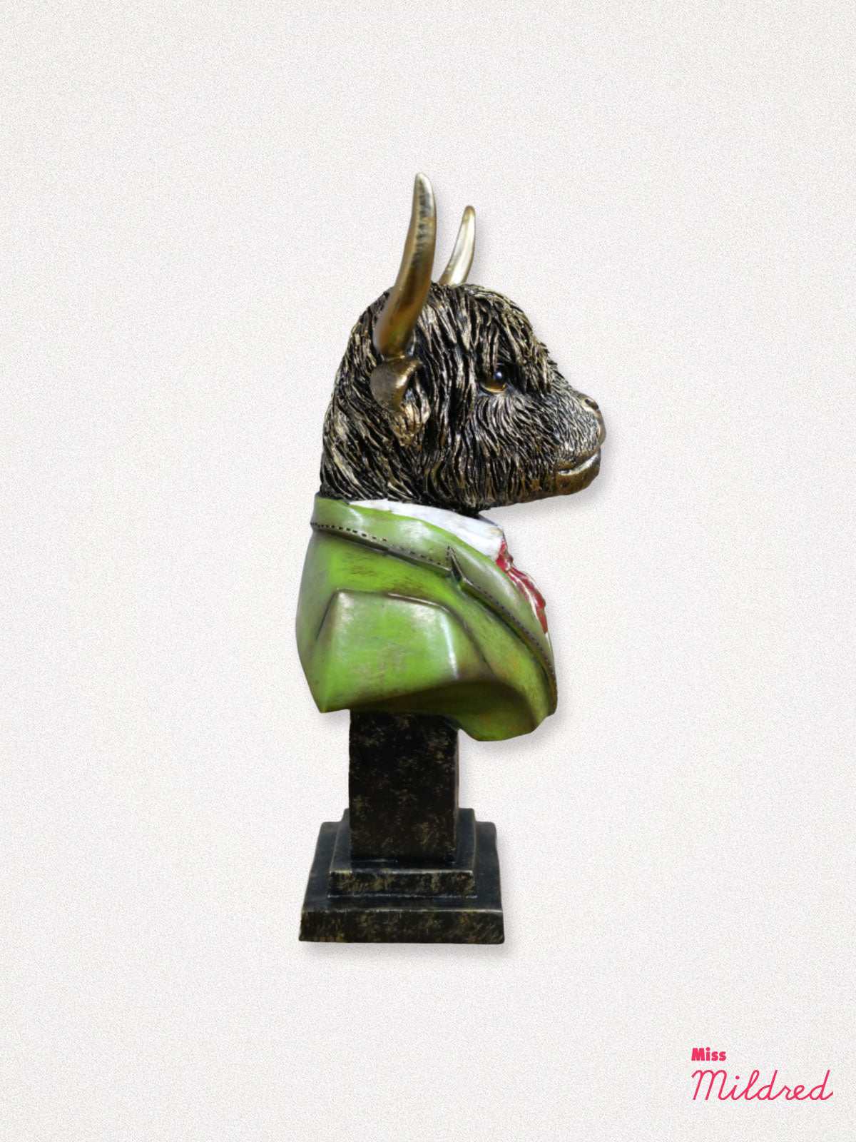 Highland Cow Statue Bust - 25cm