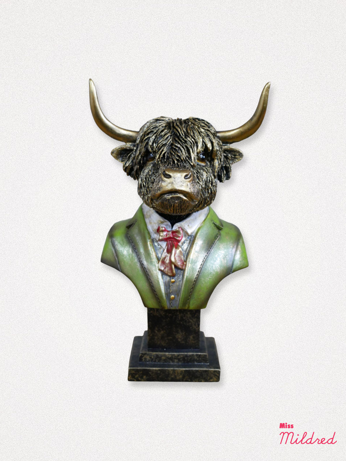 Highland Cow Statue Bust - 25cm