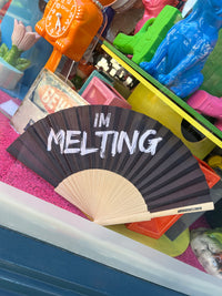 Hand Fan Black - I'm Melting