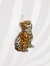 Italian Porcelain Leopard Cub Toilet Brush