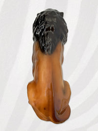 Large Italian Porcelain Roaring Lion Statue Figure