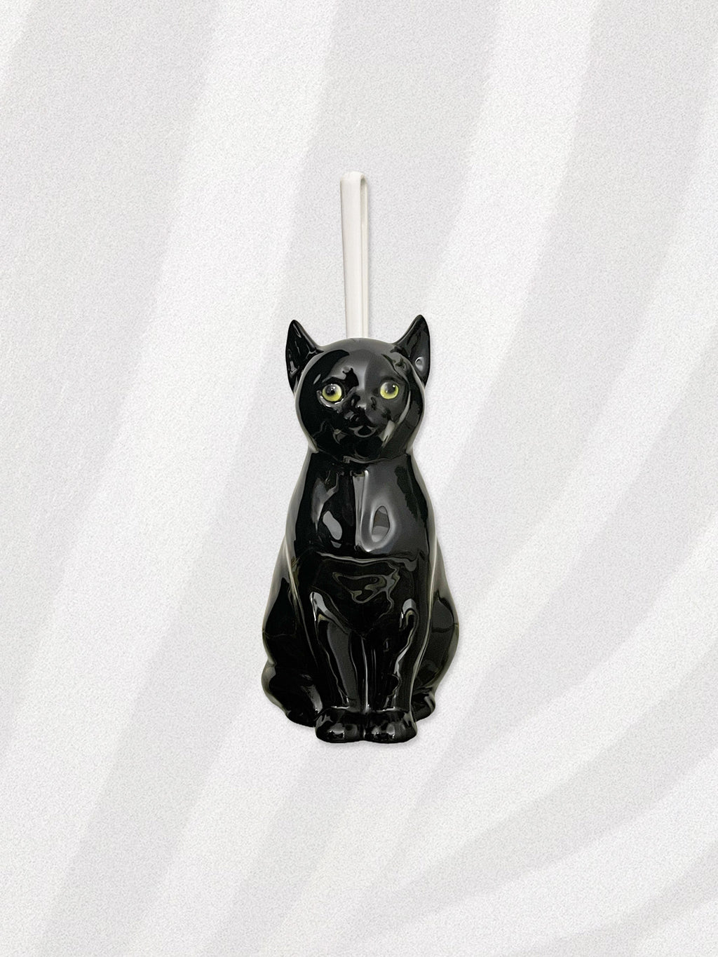 Italian Porcelain Black Cat Toilet Brush