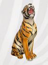 Large Italian Porcelain Tiger Statue Figure