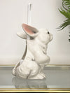 Italian Porcelain White Rabbit Toilet Brush