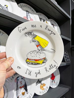 JimBobArt Side Plate - Give me a Burger