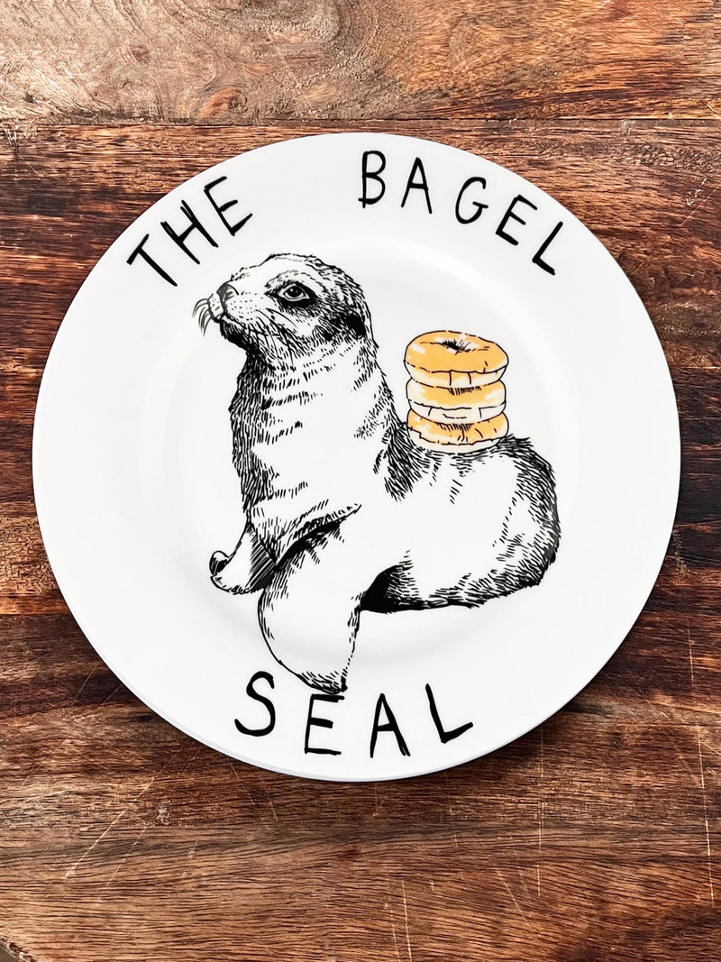 JimBobArt Side Plate - Bagel Seal