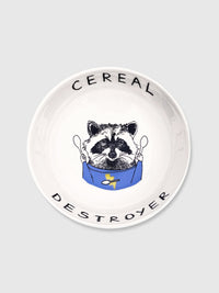 JimBobArt Bowl - Cereal Destroyer Raccoon