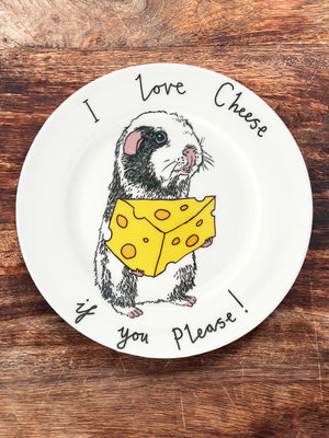 JimBobArt Side Plate - I Love Cheese, If You Please