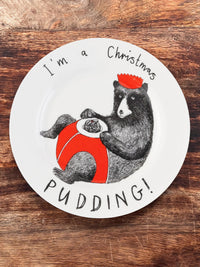 JimBobArt Side Plate - I'm A Christmas Pudding