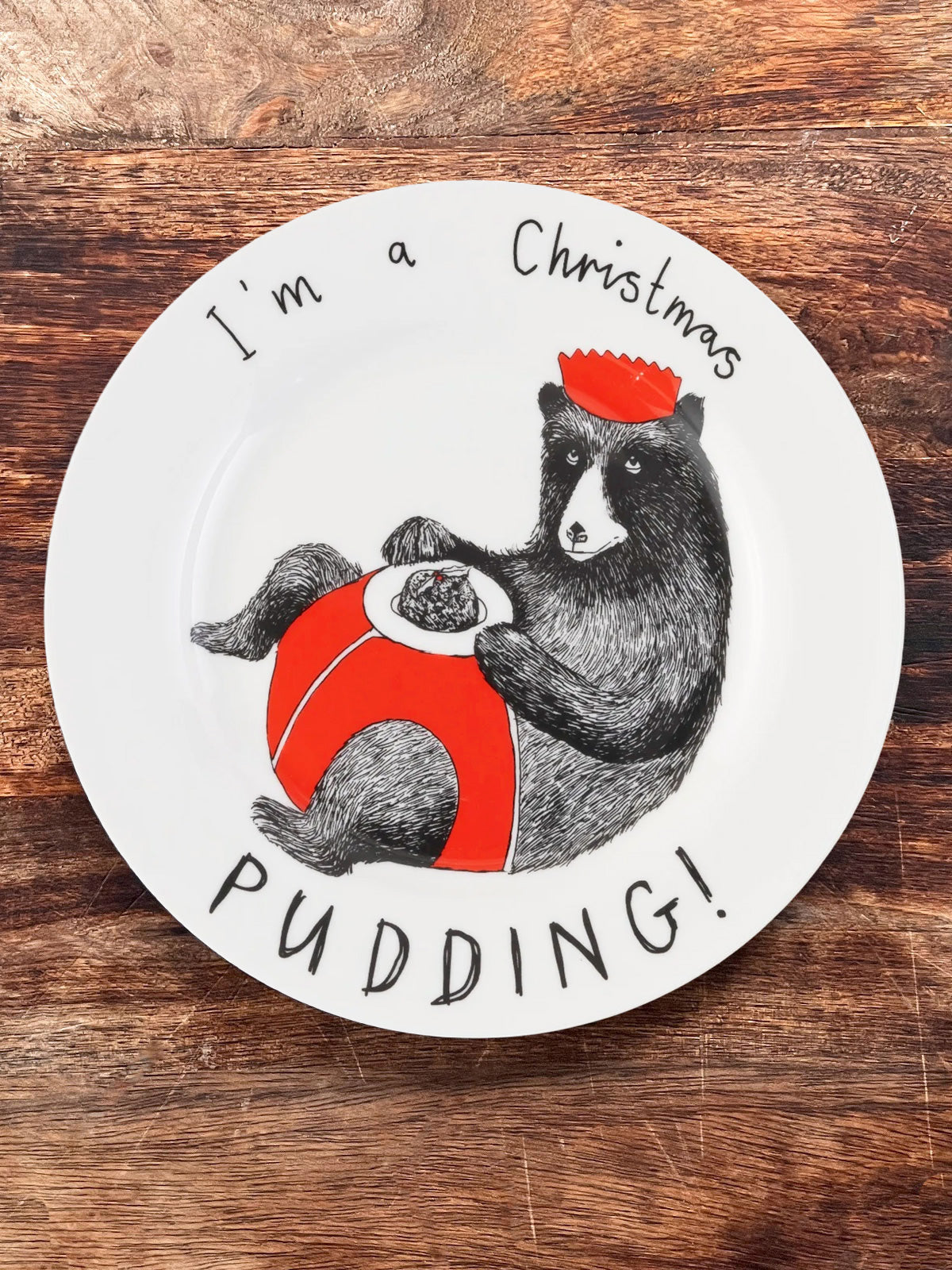 JimBobArt Side Plate - I'm A Christmas Pudding