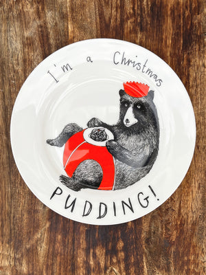 JimBobArt Side Plate - I'm A Christmas Pudding