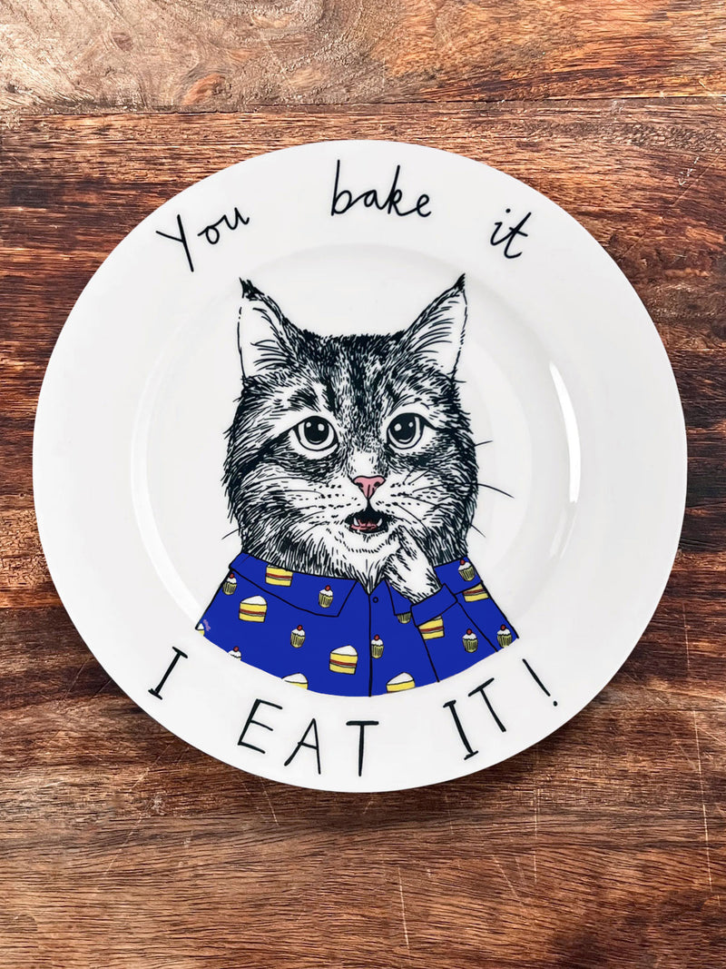 JimBobArt Side Plate - Bake Cat