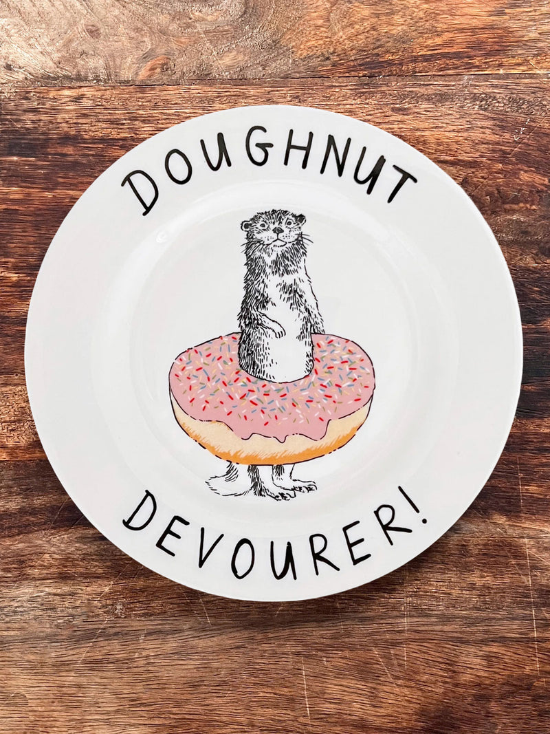 JimBobArt Side Plate - Doughnut Devourer