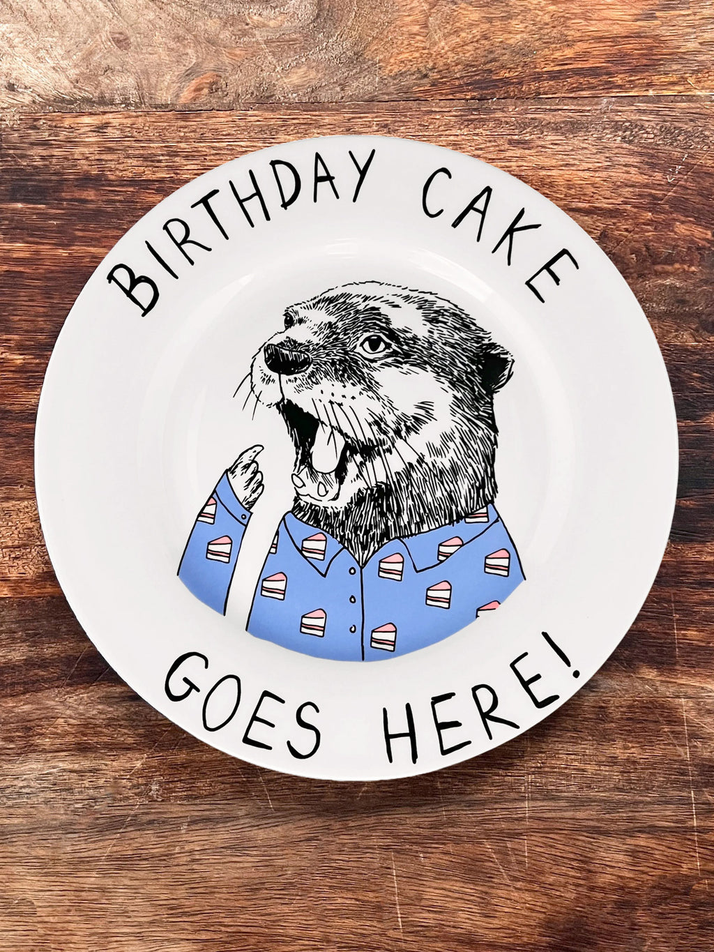 JimBobArt Side Plate - Birthday Cake Goes Here