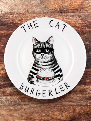 JimBobArt Side Plate - Cat Burgerler