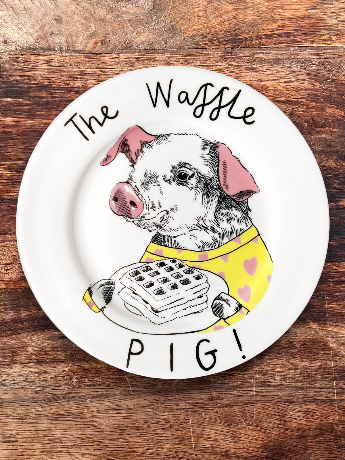 JimBobArt Side Plate - The Waffle Pig