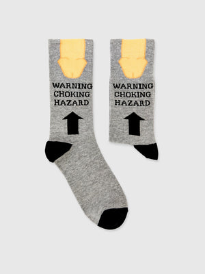 Choking Hazard Funny Socks - Unisex