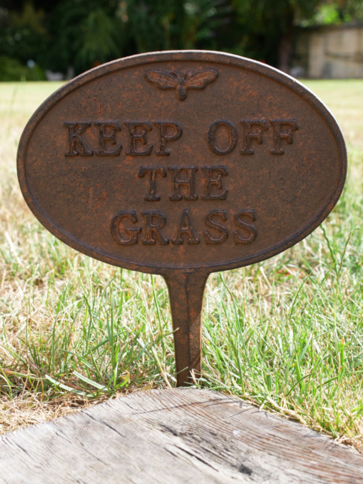 Keep Off The Grass - Cast Iron Garden Sign
