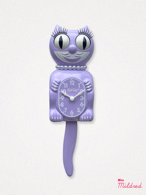 Kit Cat Clock - Original Large Size - Lilac Necklace