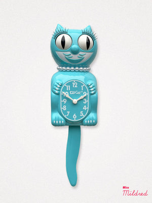 Kit Cat Clock - Original Large Size - Turquoise Necklace