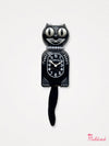 Kitty Cat Clock Necklace - Small Size - Black