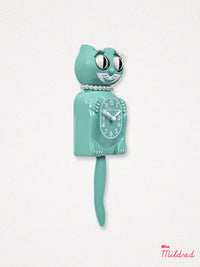 Kitty Cat Clock Necklace - Small Size - Ocean Green
