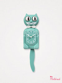 Kitty Cat Clock - Small Size - Ocean Green