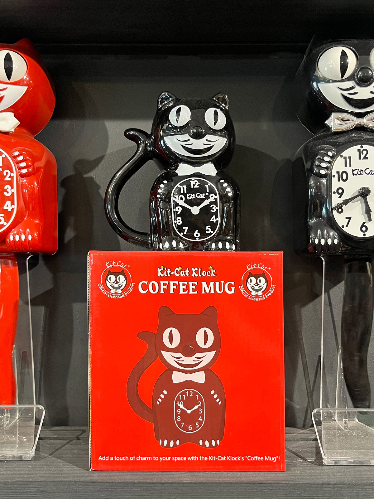 Kit Cat Clock Black Mug