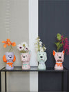 Quirky Ceramic Dog Vase - MInt Green