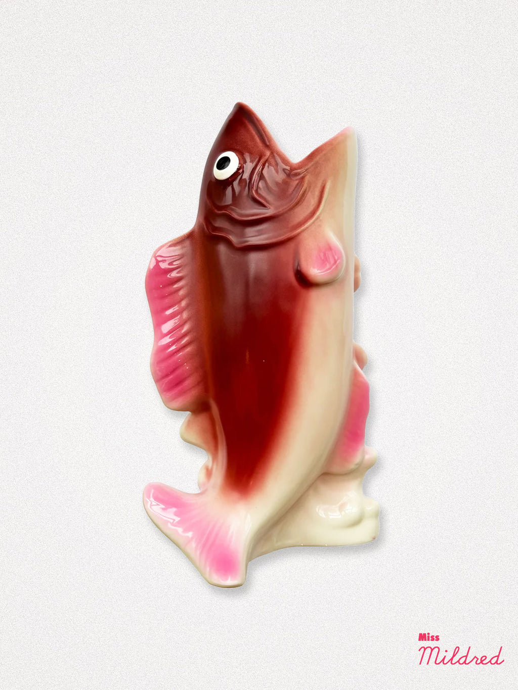 Kitsch Fish Vase - Red & Pink