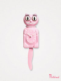 Kitty Cat Clock Necklace - Small Size - Bubblegum Pink