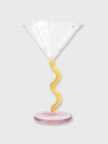 Klevering Coupe Glass with Yellow Curve Stem