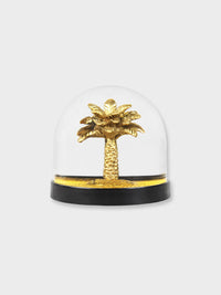 Klevering Gold Palm Tree Wonderball Snow Globe Dome
