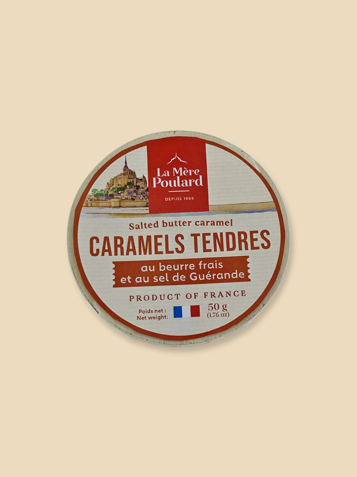 Camembert-Style Box of French Caramels - 50g