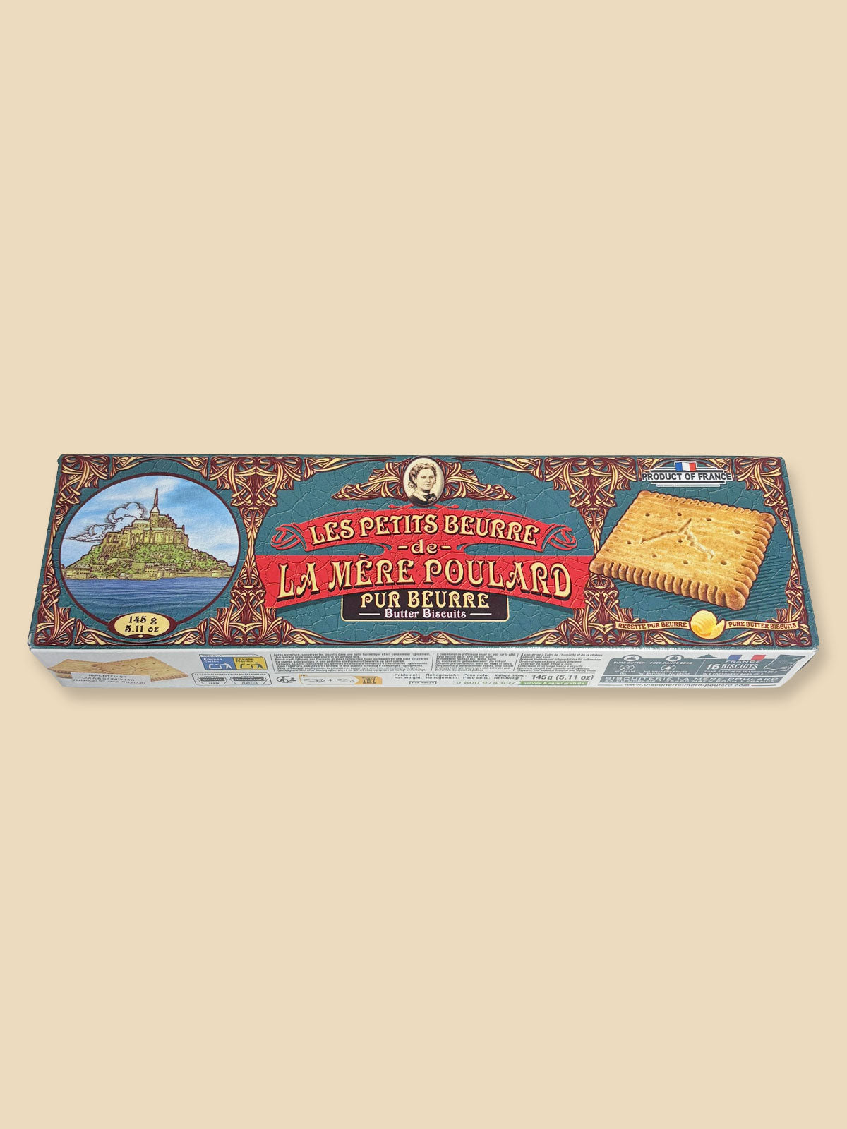 French Les Petit Beurre Butter Biscuits - 145g