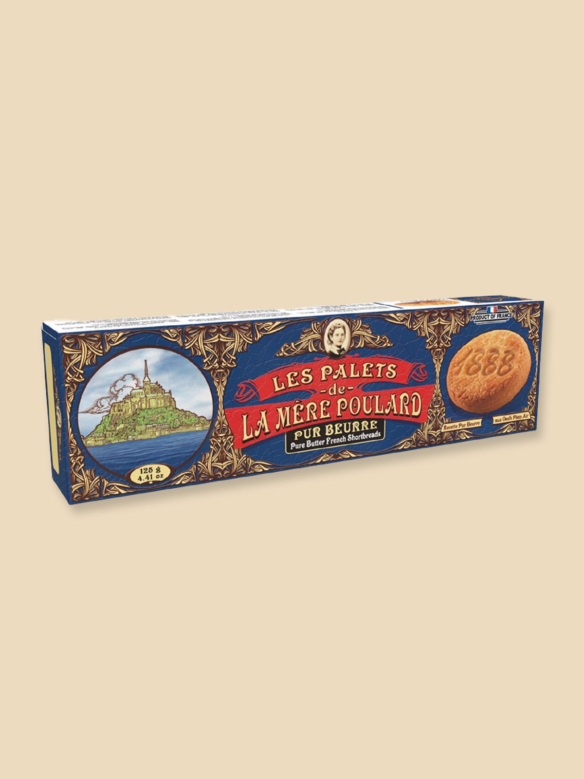 French Palets Chunky Round Caramel Butter Biscuits - 125g